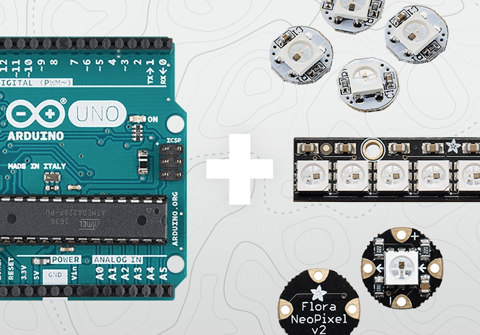 Cómo conectar LED RGB Neopixel/WS2812 a Arduino - 330ohms