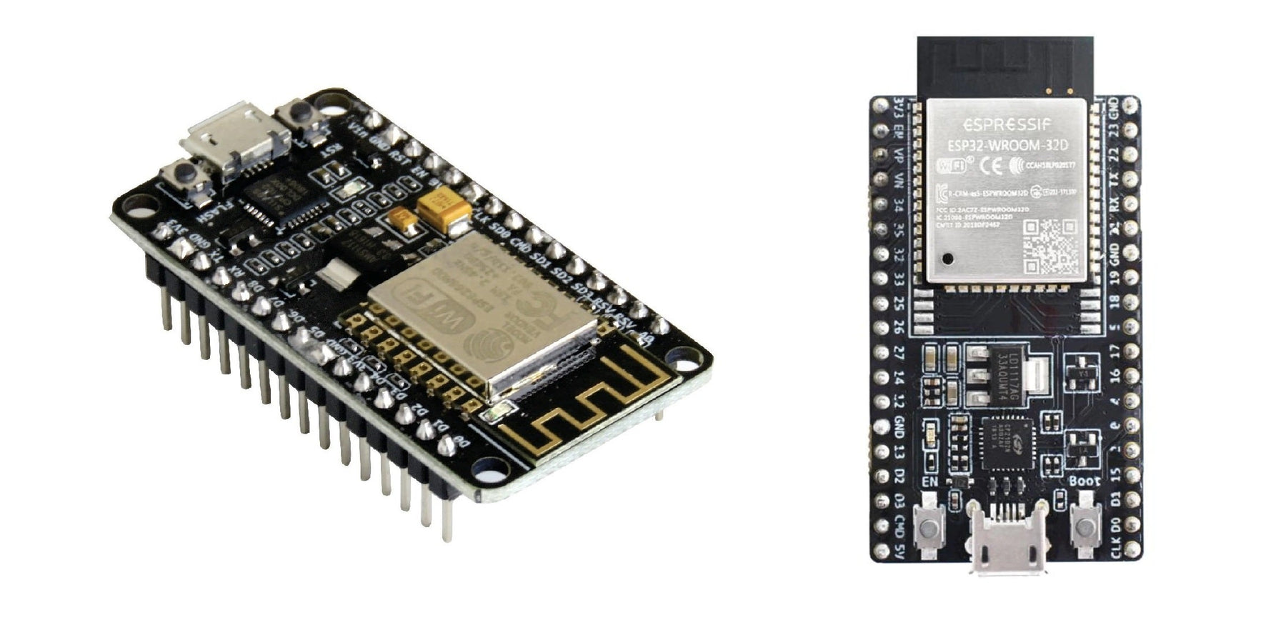 Comparativa entre ESP32 v.s. ESP8266 - 330ohms