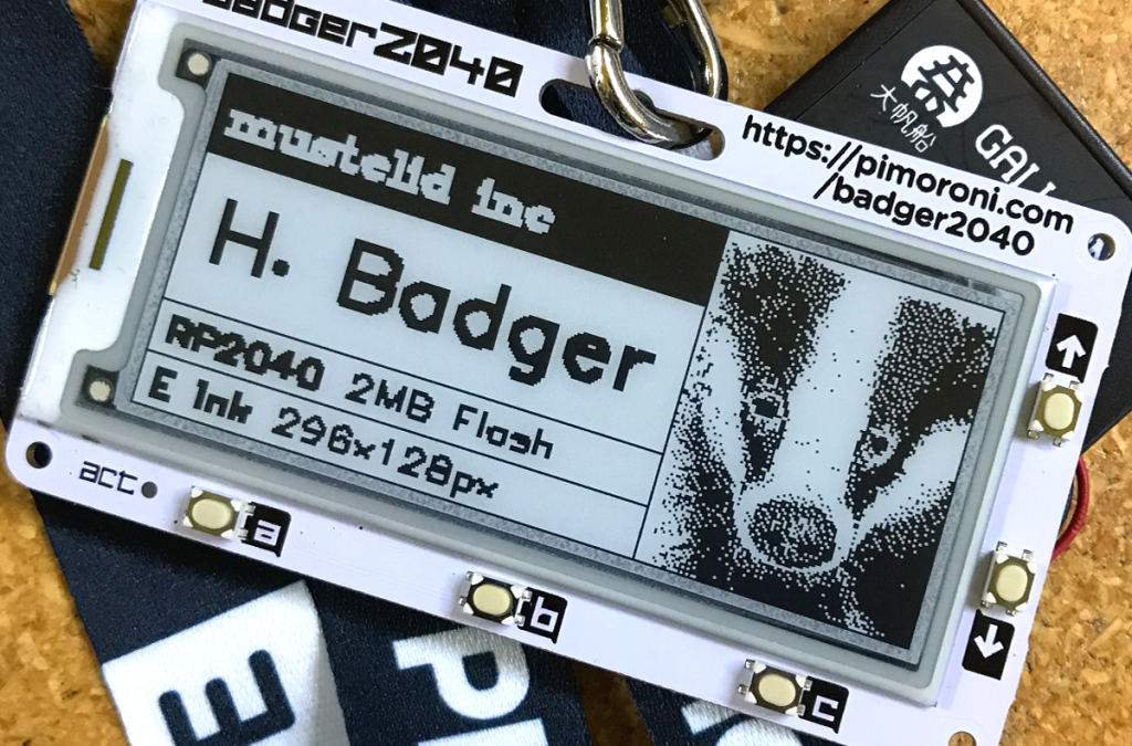 Despliega mensajes personalizados con la Badger 2040! - 330ohms