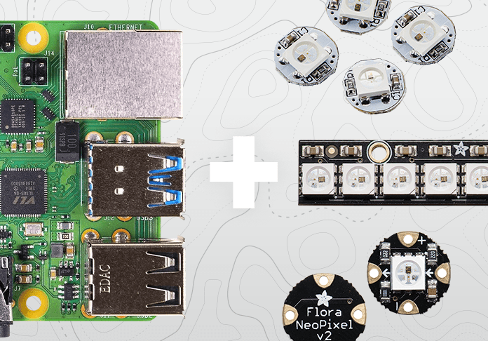 Cómo conectar LED RGB Neopixel/WS2812 a Raspberry Pi - 330ohms