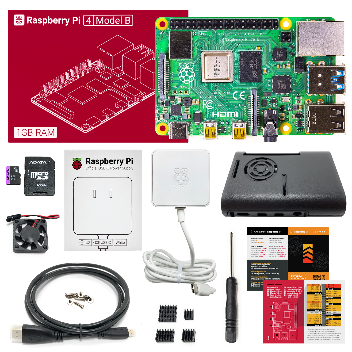 Raspberry Pi 4 1GB - Hiking Kit V2