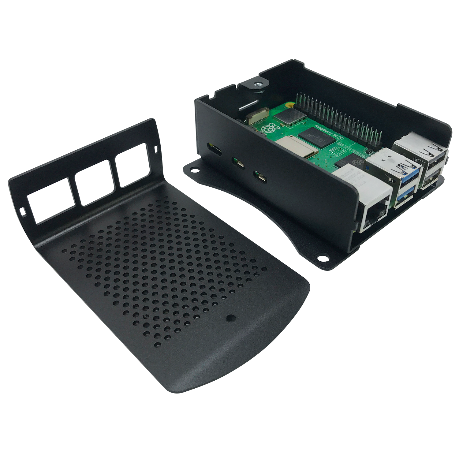 Carcasa de metal para Raspberry Pi 5