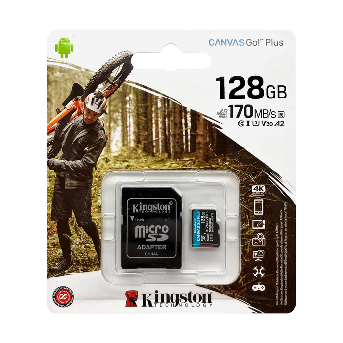 MicroSD Kingston Canvas Go! Plus 128GB clase 10