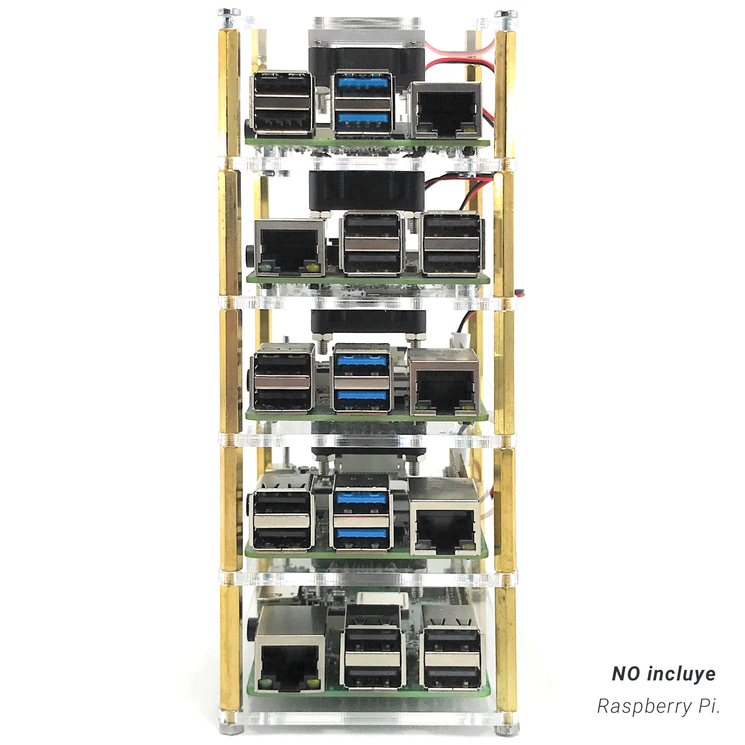 Torre de acrílico para Servidor Raspberry Pi Rack - 330ohms