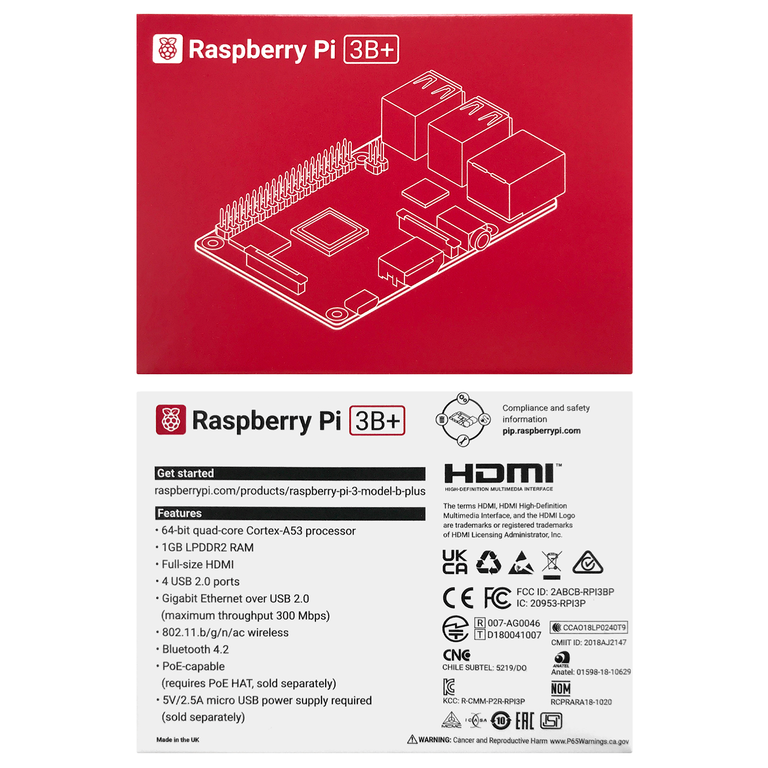 Raspberry Pi 3 Modelo B+ - 330ohms